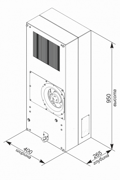 Кондиционер для уличного климатического шкафа UNISPLIT MHW-215S(1)W UNIcontroller 